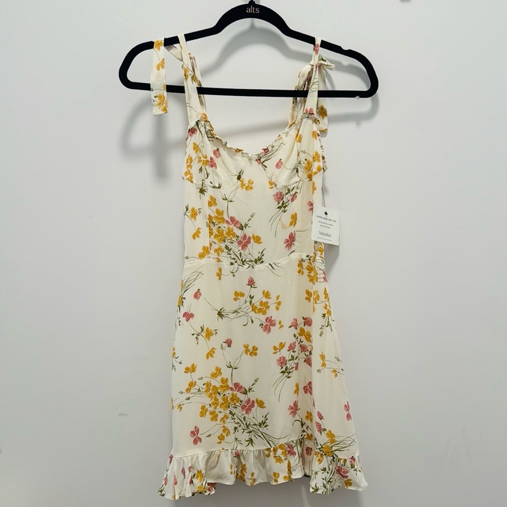 Floral reformation mini dress